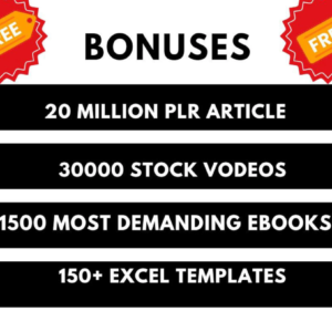 3 Million+ Ebooks + 3 Million PLR Articles Bonus with reseller rights